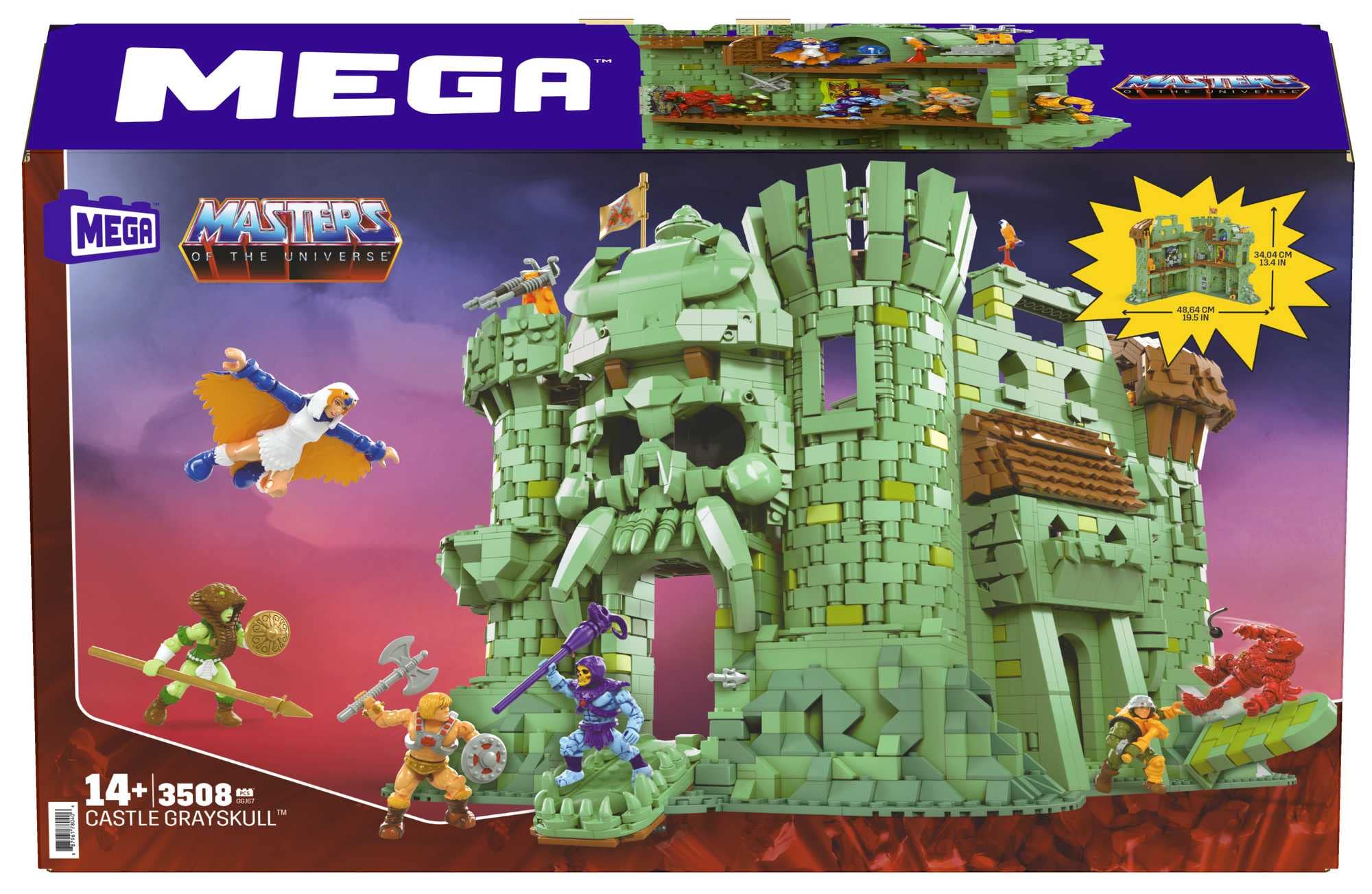 Masters of the Universe Pro Builder Grayskull Fortress Castle Building Set - 3508 Pieces, Construction Toy for Kids & Collectors Ages 14+, Model GGJ67 - Perfect for Display, Gifting & Epic MOTU Adventures