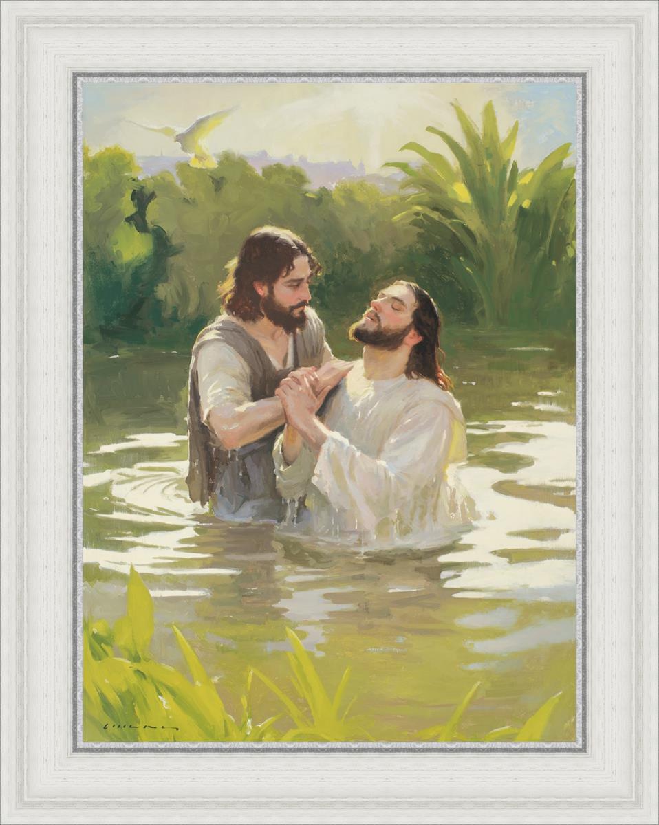 Baptism of The Savior - Religious Christian Wall Art for Home & Church Decor - Perfect for Baptism Ceremonies, Sunday School & Faith-Based Gifts