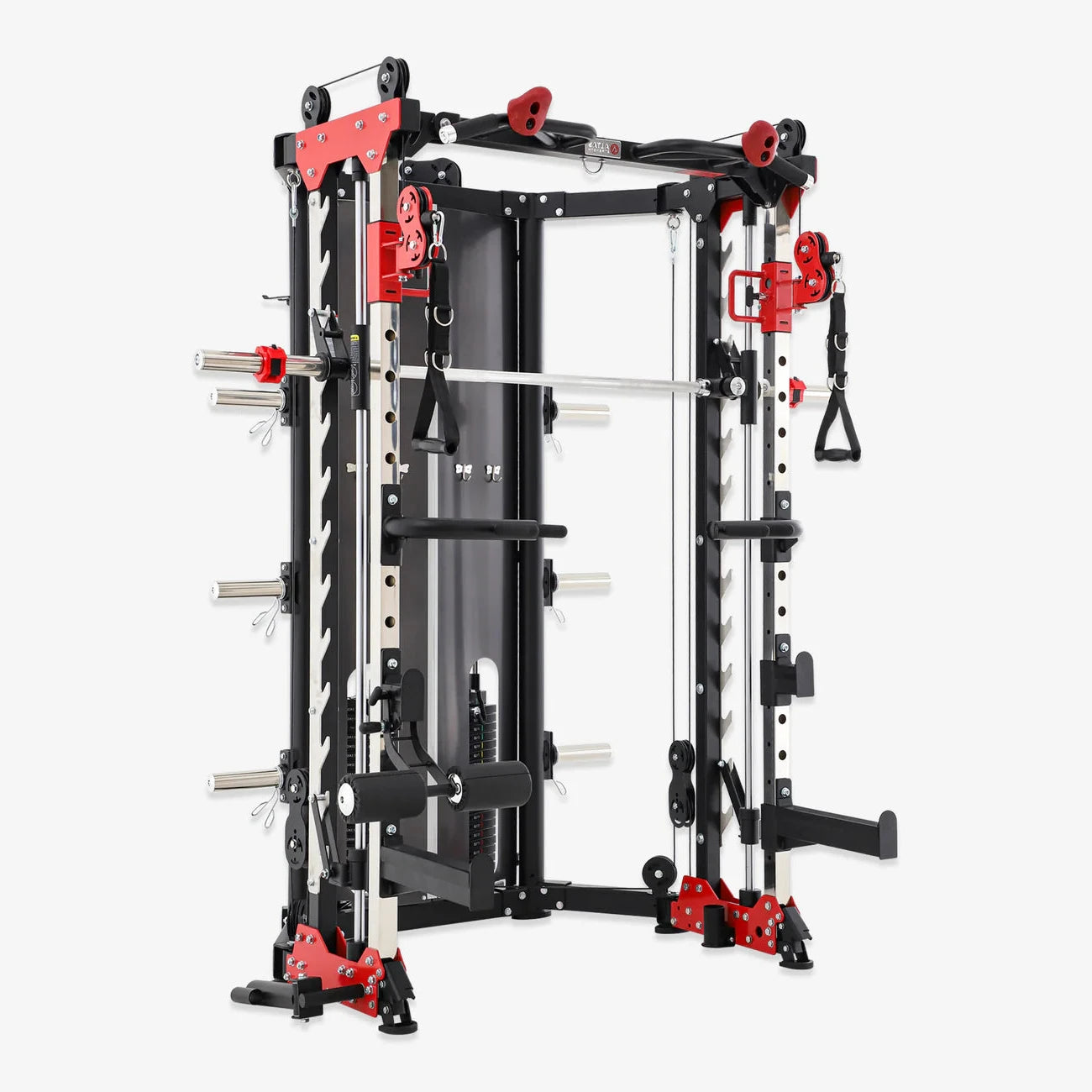 Atlas Strength AL-3107 Light Commercial Folding Smith Machine - Heavy Duty Home & Gym Strength Training Equipment for Weightlifting & Fitness Workouts
