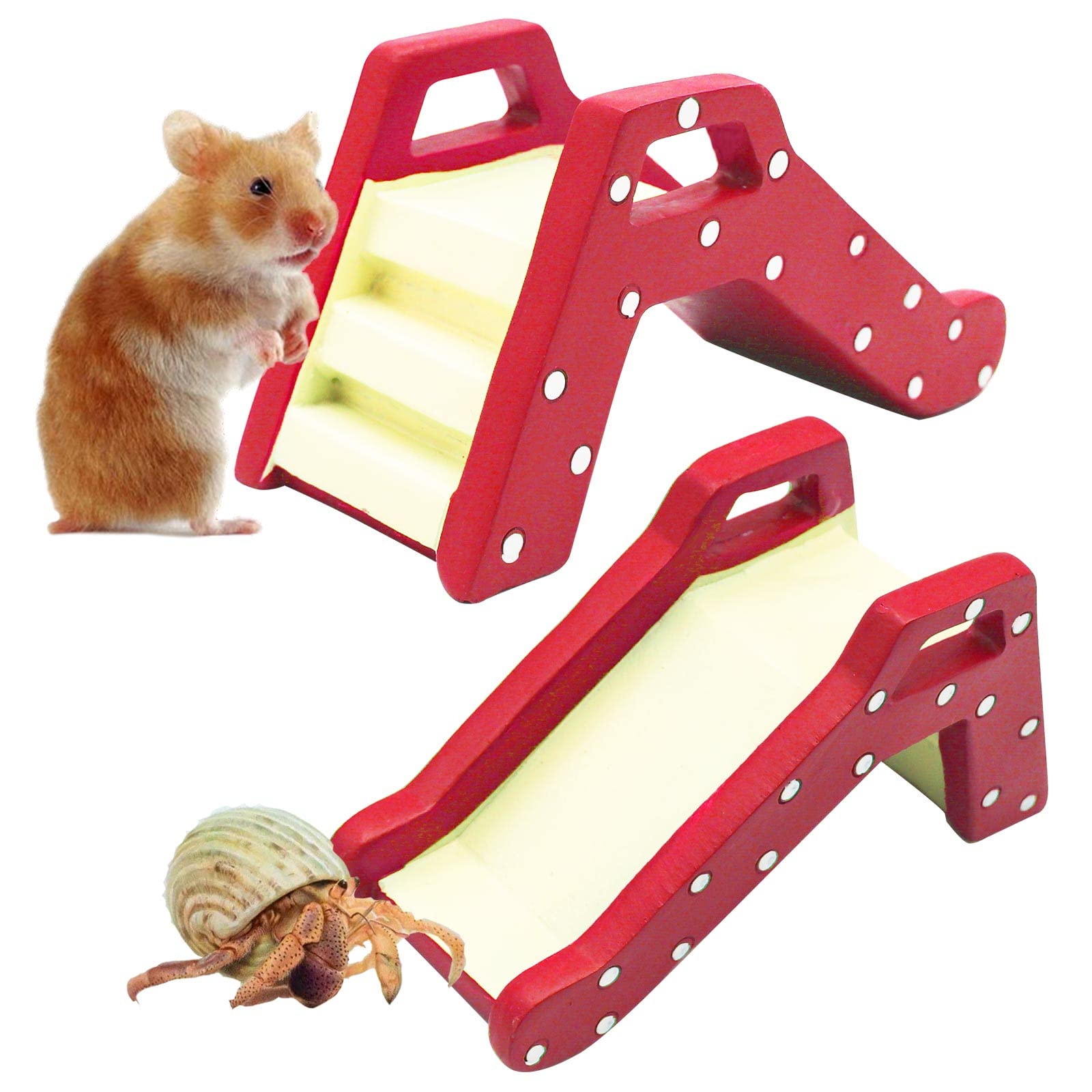Hermit Crab Climbing Ladder Bridge - Durable Resin Reptile Climbing Toy for Small Pets - Cage & Tank Accessory for Hermit Crabs, Hamsters, Rats - Perfect for Climbing Exercise & Habitat Enrichment
