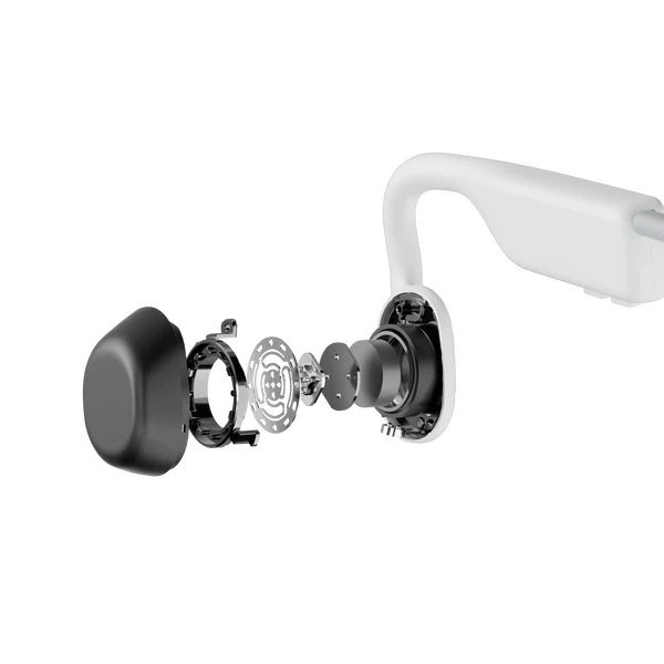 Openmove White Wireless Earbuds - Bluetooth 5.0, IPX5 Waterproof, 30H Playtime - Perfect for Gym, Running, Travel & Workouts