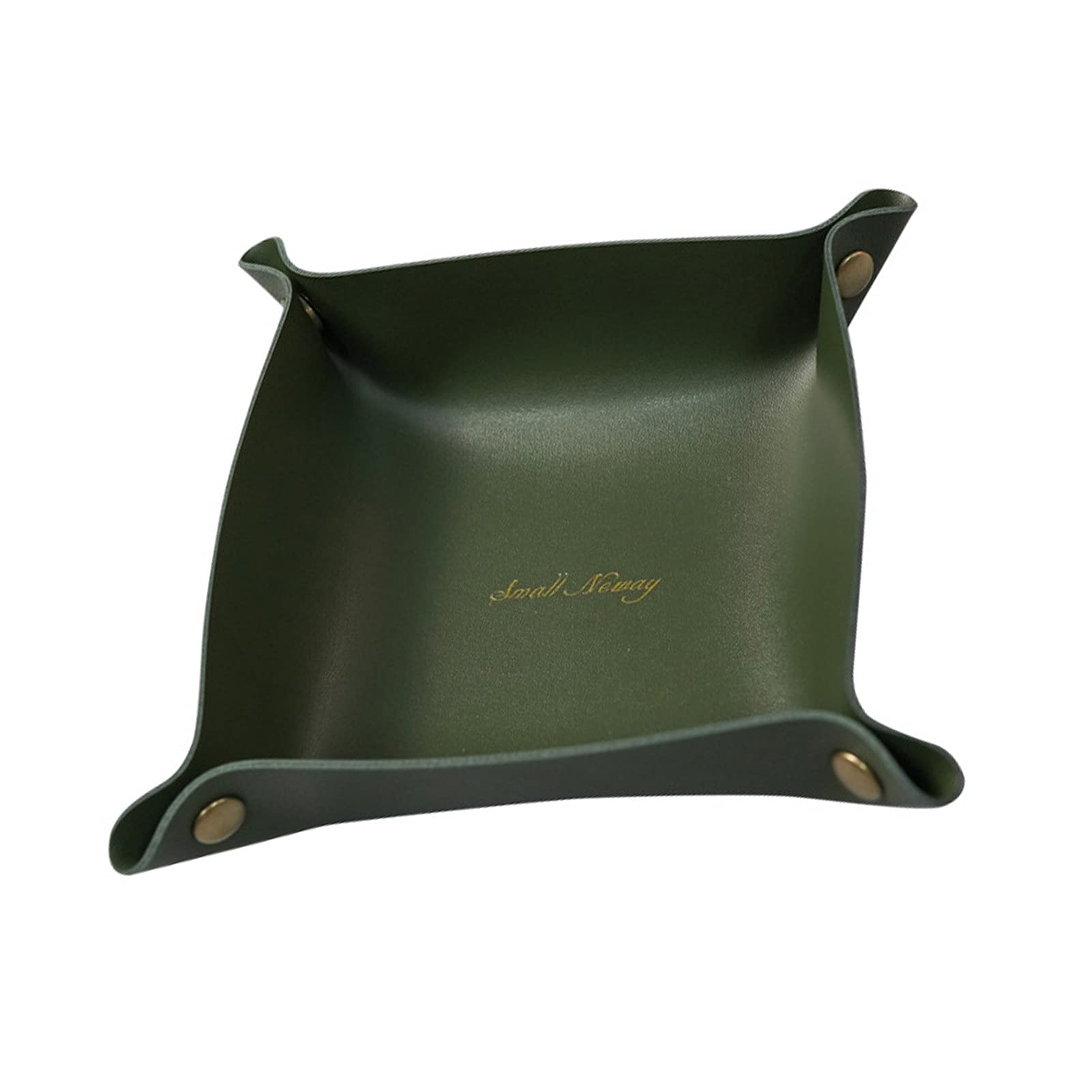 Green Jewelry Dish Organizer - Desktop Storage Tray for Jewelry & Cosmetics | Dresser Decor