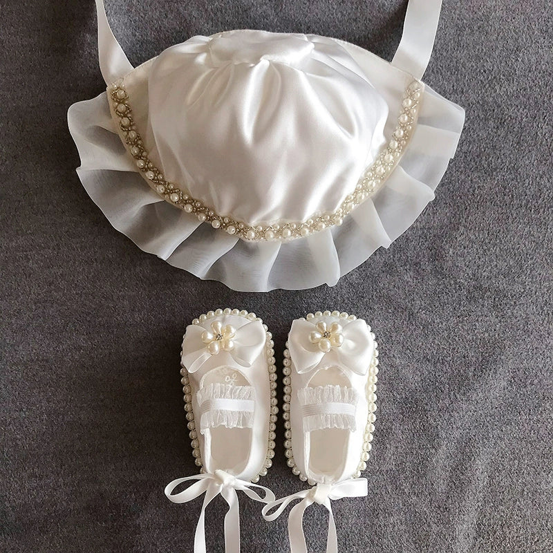Baby Girl Birthday Princess Shoes and Hat Set - Cute Toddler Party Outfit for 1st Birthday, Photo Shoots & Special Occasions