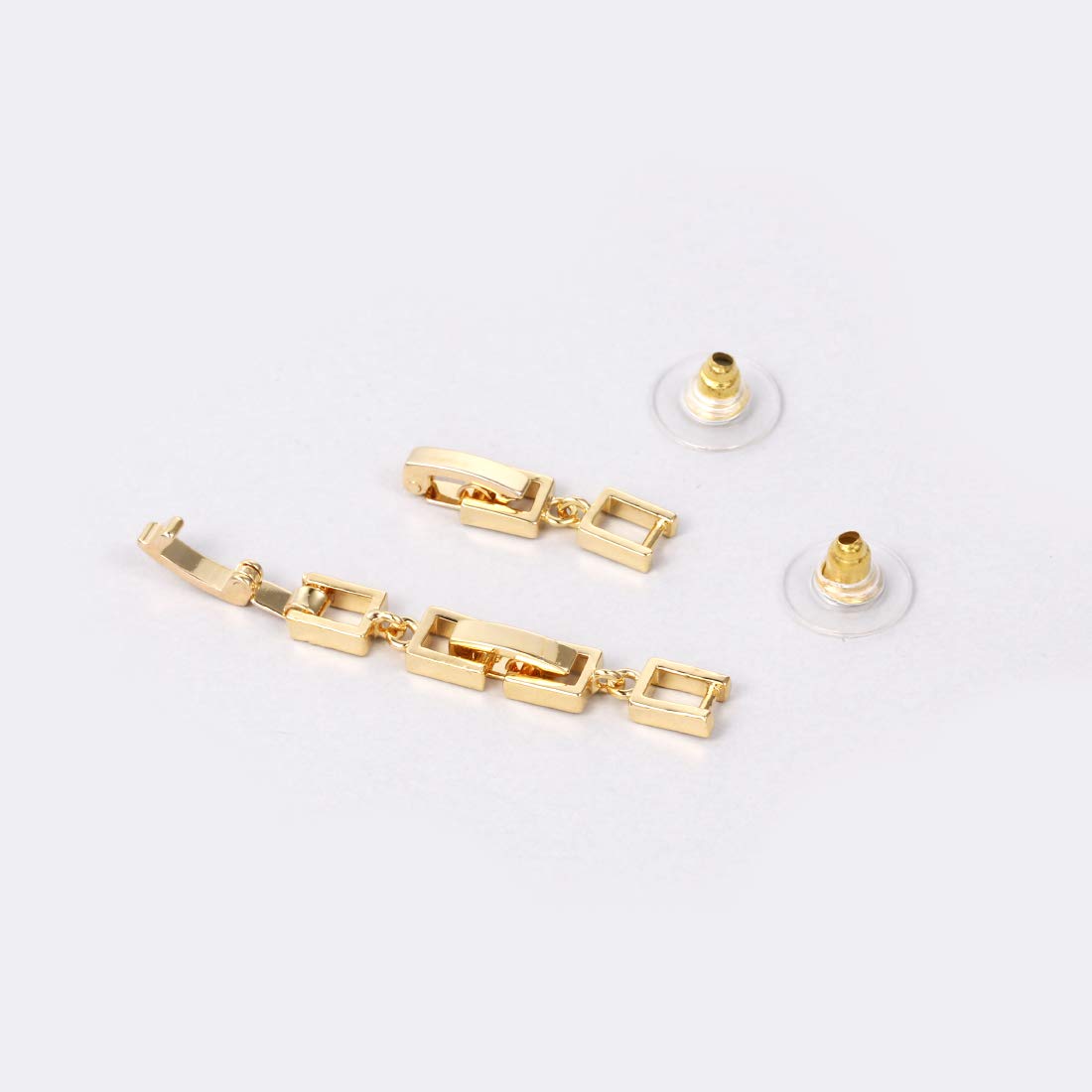 White Gold/Gold/Rose Gold Plated 3-Piece Fold Over Clasp Set for Bracelet & Necklace Jewelry Extender - Perfect for DIY Jewelry Making, Adjustable Chain Extensions & Gift Giving