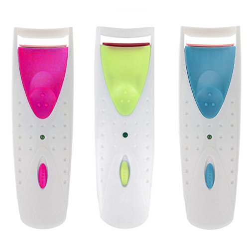 EOWO Heated Eyelash Curler with Silicone Pad - Quick & Natural Lash Curling Tool for Women - Perfect for Home Use, Travel & Professional Makeup (1 Piece, Random Color)