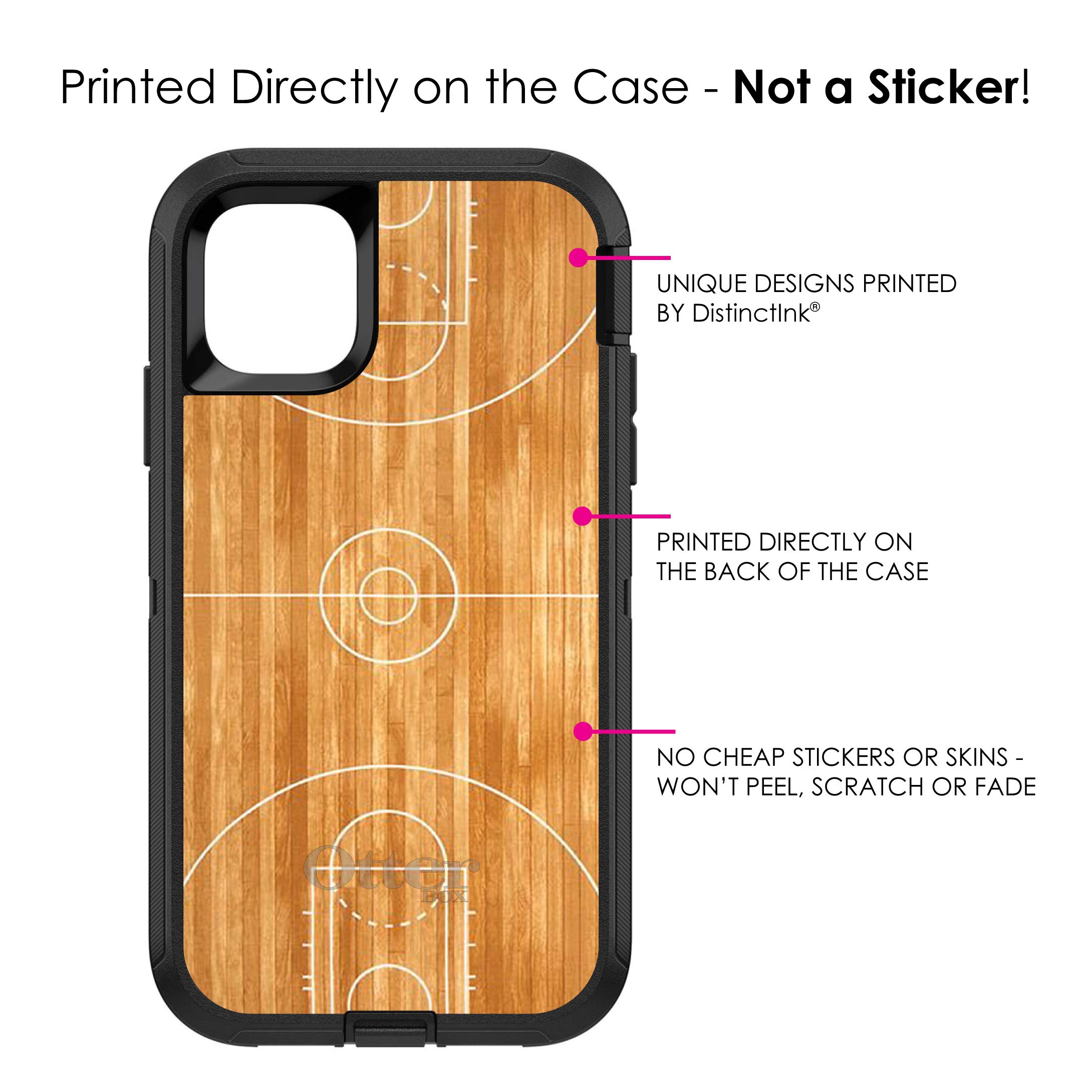 DistinctInk iPhone 11 Pro Case (5.8 Inch) - Durable Protective Cover with Basketball Court Design - OtterBox Defender Alternative - Perfect for Basketball Fans & Sports Enthusiasts - Ideal for Daily Use, Games and Outdoor Activities