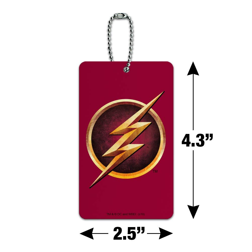 The Flash TV Series Logo Luggage Tag - Durable Suitcase ID Card for Carry-On Bags - Perfect for Travel, Cosplay & Superhero Fans