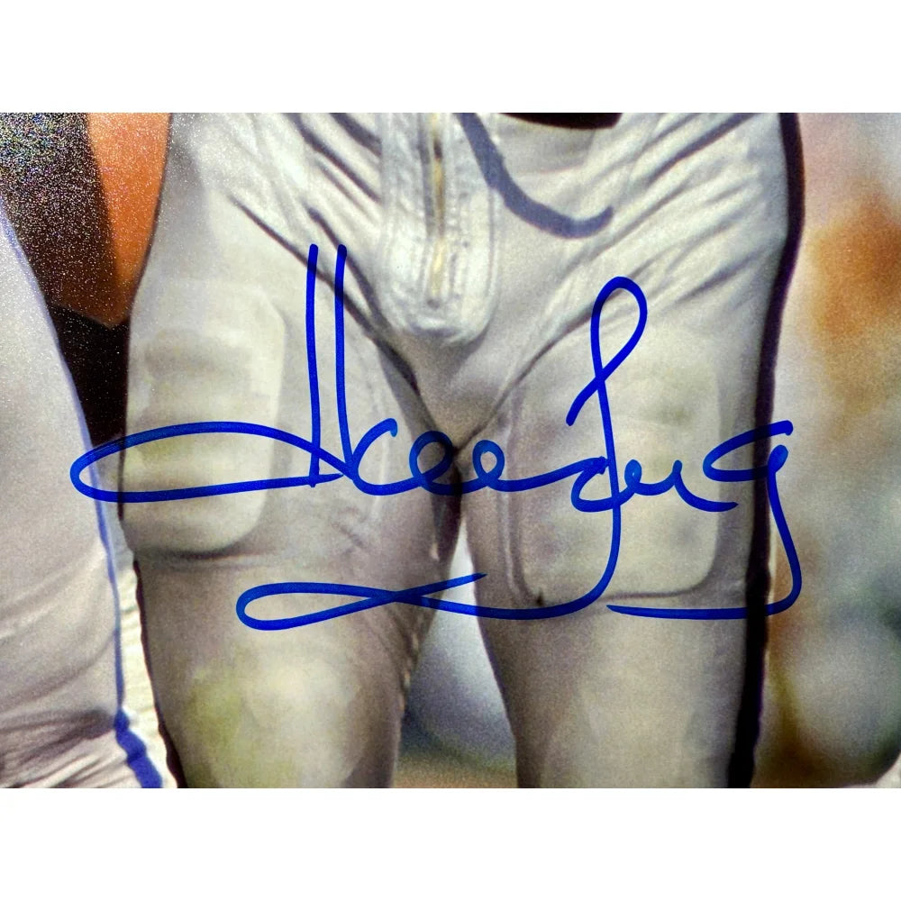 Howie Long Autographed Oakland Raiders 16x20 Framed Photo with COA - Signed Memorabilia for Football Fans & Man Cave Decor