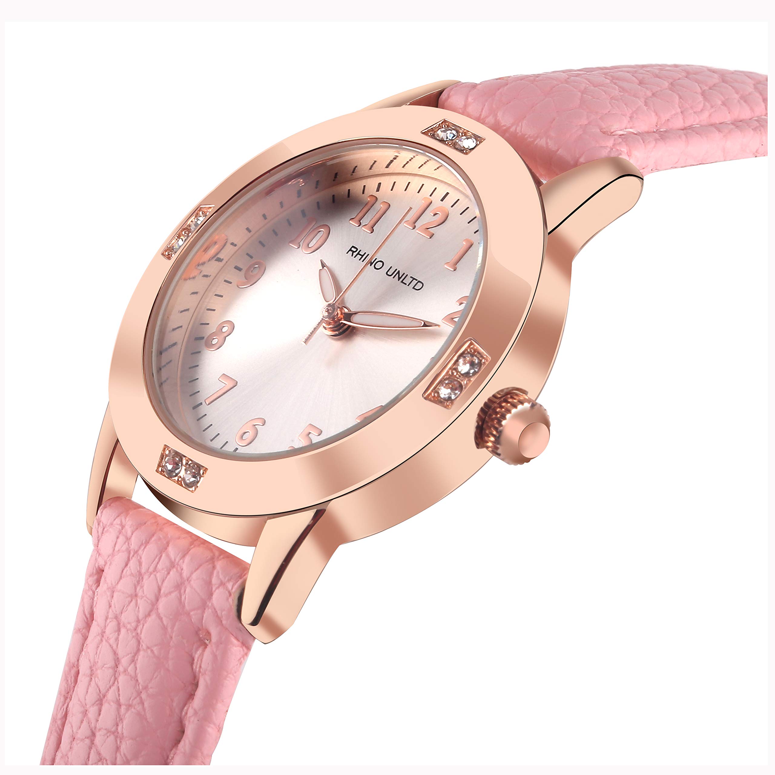 Elegant Women's Watch with Genuine Leather Band & Japanese Quartz Movement - Waterproof Business Classic Analog Watch with Stainless Steel Case - Perfect for Office, Formal Events & Everyday Wear