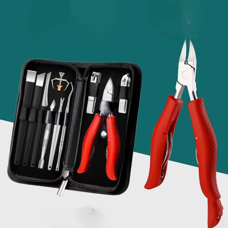 Premium Stainless Steel Manicure & Pedicure Kit - Professional Nail Clippers, Toe Nail Scissors, Cuticle Pliers & Grooming Tools Set for Home & Travel Use