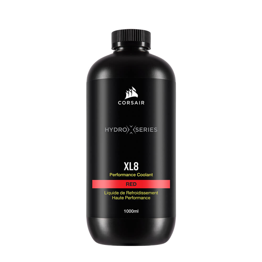 Corsair Hydro X Series XL8 High-Performance Coolant 1L - Premium Red Liquid Cooling Solution for PC Water Cooling Systems | Ideal for Gaming Rigs and Custom PC Builds