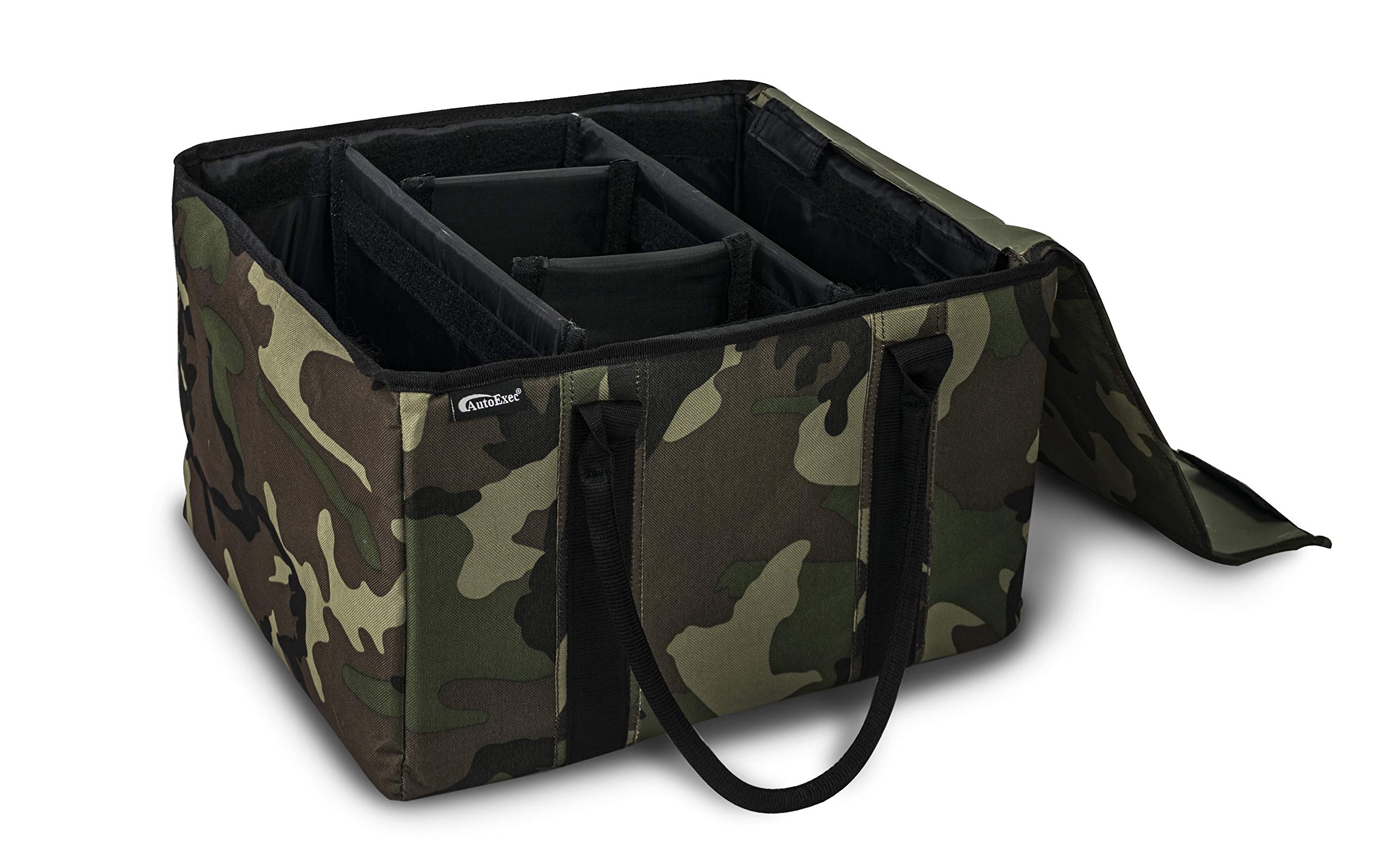 AutoExec AUE14017 Green Camouflage File Tote Organizer with Insulated Cooler Bag - Perfect for Office, School, Travel & Outdoor Adventures