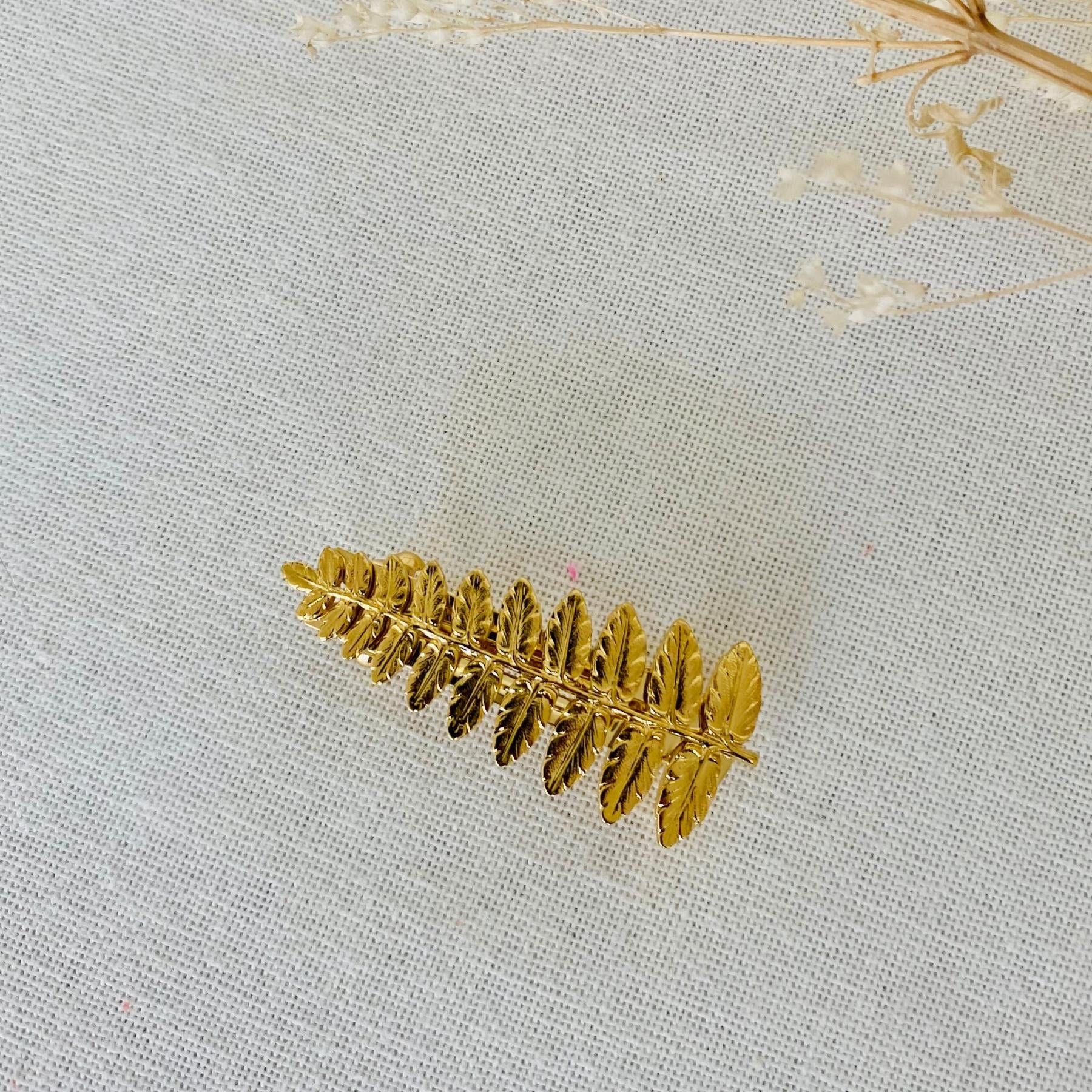 Gold Hair Clip for Women - Elegant Small Barrette for Fine Hair - Perfect for Weddings, Parties, and Everyday Style (Hermione Inspired)