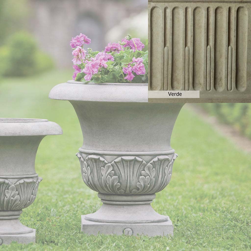Campania International Williamsburg Acanthus Large Outdoor Planter - Classic Garden Decor for Patio, Porch, and Landscape Design