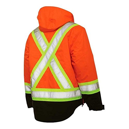 High Visibility Safety Jacket for Men - Reflective 5-in-1 Work Jacket - Ideal for Construction, Road Work & Nighttime Outdoor Activities