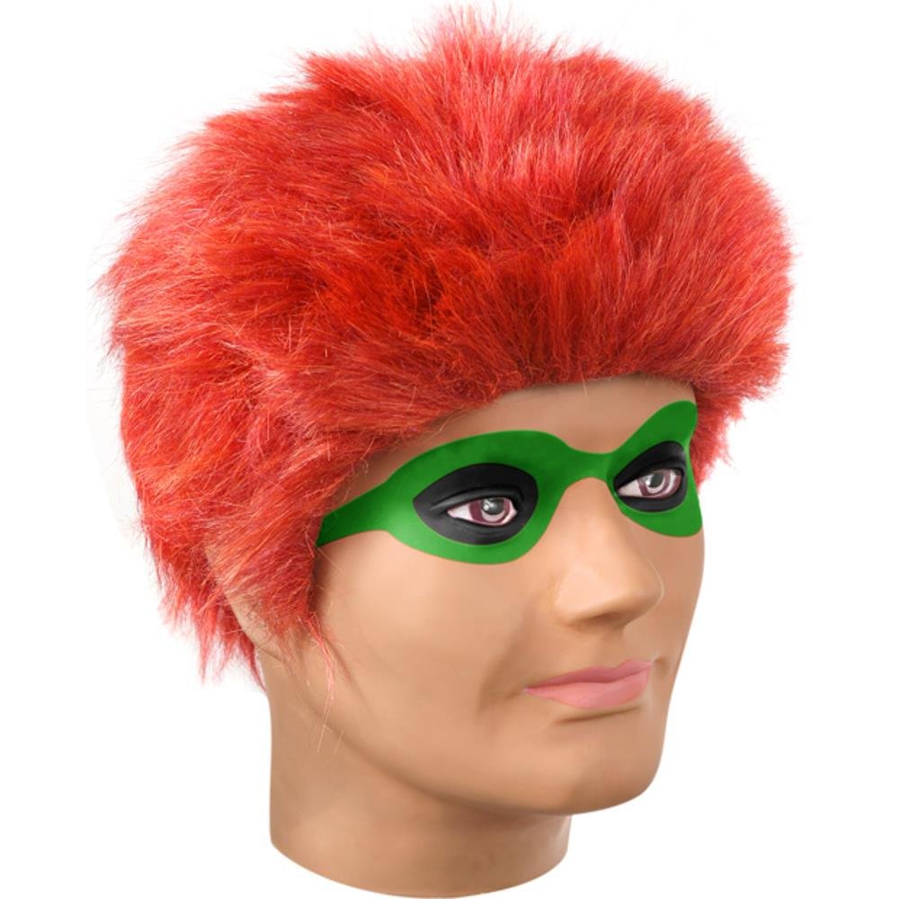 Riddle Villain Costume Wig for Cosplay & Halloween - High-Quality Synthetic Hair for Joker, Batman, or Comic Book Villain Costumes