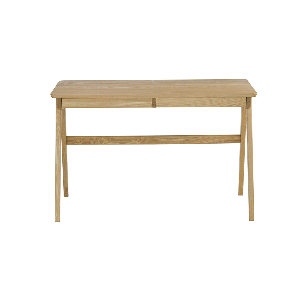 KEIR 47-Inch Natural Wood Study Desk for Home Office - Perfect for Small Spaces, Writing, and Remote Work