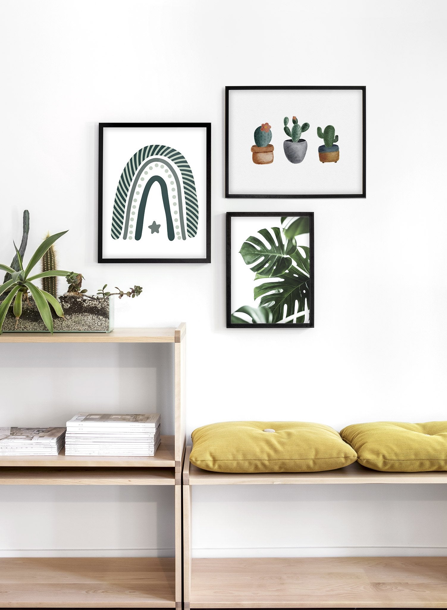 Rainbow in Green Poster - Vibrant Wall Art Decor for Living Room, Bedroom & Office - Perfect for Home, Dorm & Gift Ideas