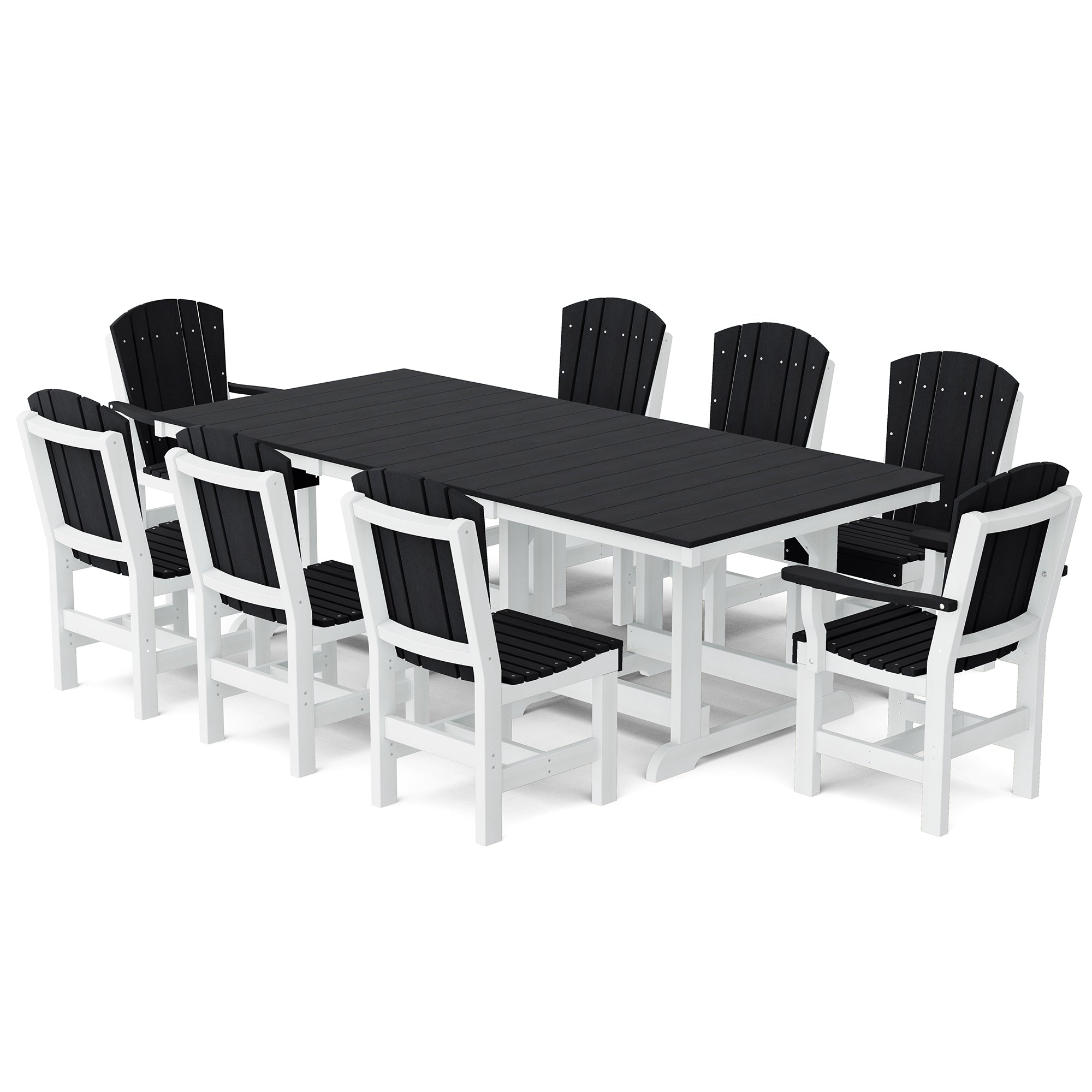 Heritage 9-Piece 44x94 Inch Dining Table Set - Perfect for Family Gatherings, Dinner Parties & Formal Dining Rooms