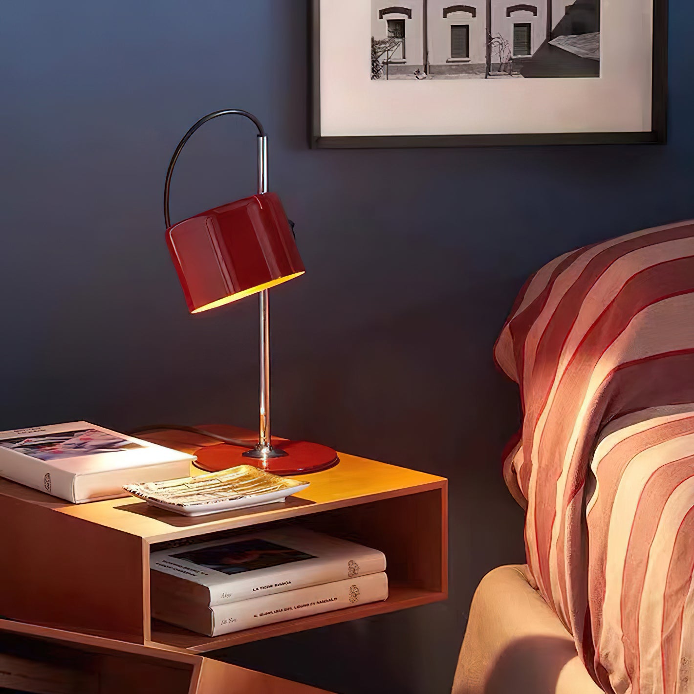 Drova Modern LED Table Lamp with USB Port - Adjustable Brightness, Touch Control for Bedroom, Living Room, Office & Study Desk Lighting