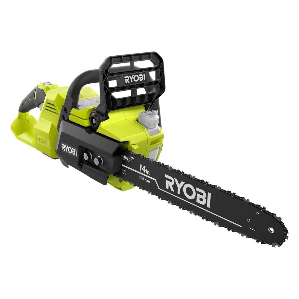 Ryobi RY40530 40V Brushless Cordless Chainsaw - 14 Inch Bar, Lithium-Ion Battery Powered (Battery & Charger Not Included) | Ideal for Tree Trimming, Firewood Cutting & Yard Maintenance
