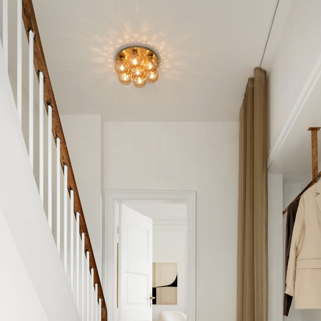 Apiales 7-Light Modern Ceiling Fixture - Elegant Flush Mount Lighting for Living Room, Bedroom & Dining Room