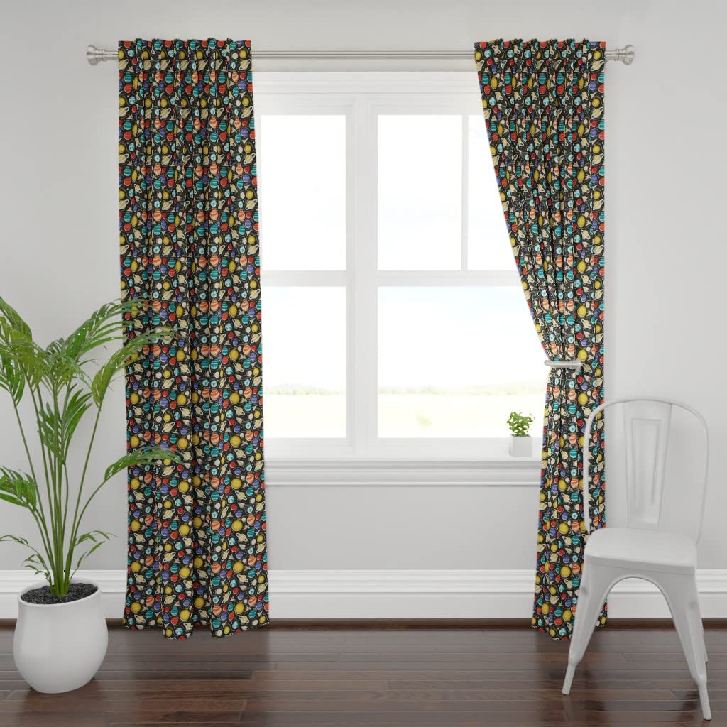 Space Adventure Solar System Planets Curtain Panel - 96