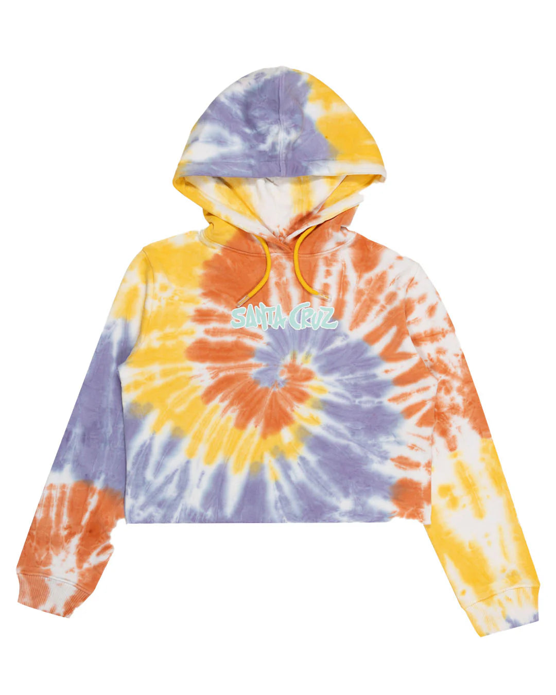 Santa Cruz SC Tropic Strip Front Girls Hoodie - Soft Cotton Pullover with Striped Design - Perfect for School, Beach & Casual Wear