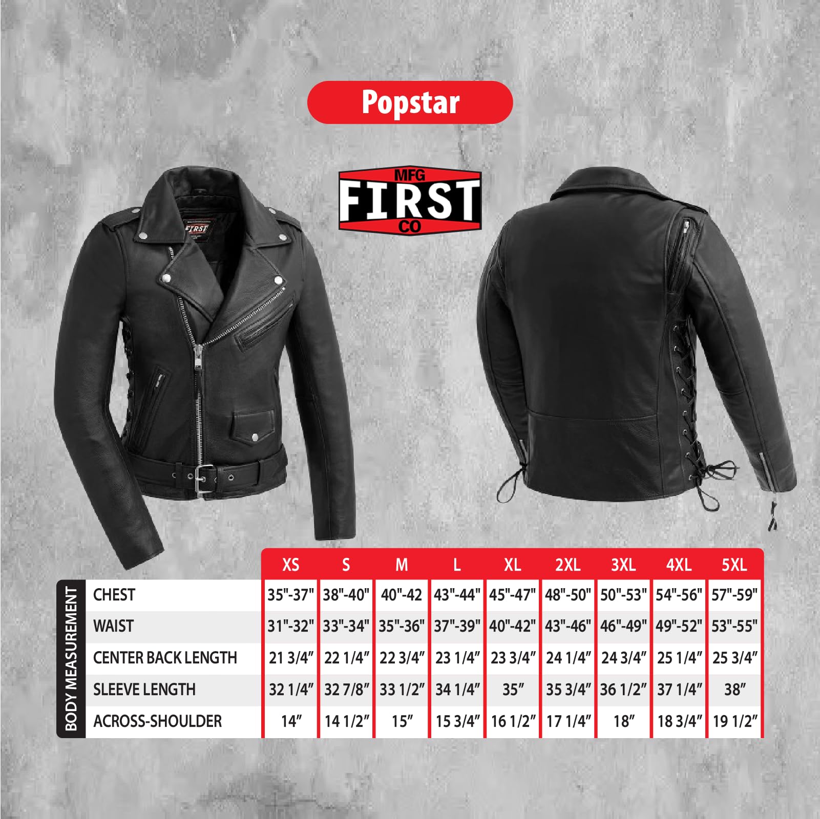 First Mfg Co - Popstar Women's Motorcycle Leather Jacket - Biker Riding Jacket for Women - Stylish & Durable for Motorcycle Rides & Outdoor Adventures