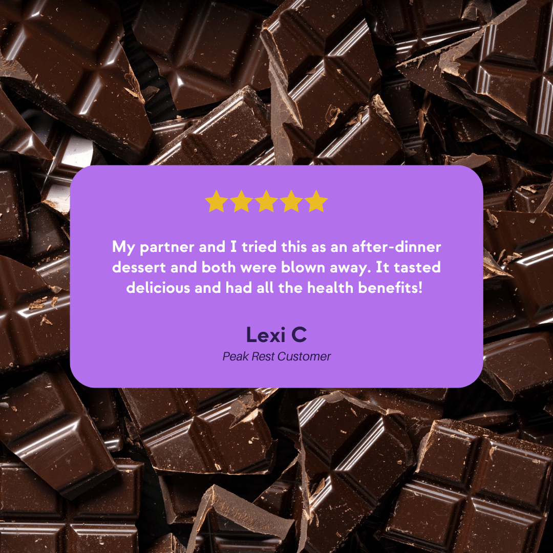 Peak Rest (OG) Chocolate - Premium Dark Chocolate for Relaxation & Sleep Support - Perfect for Nighttime, Stress Relief & Healthy Indulgence