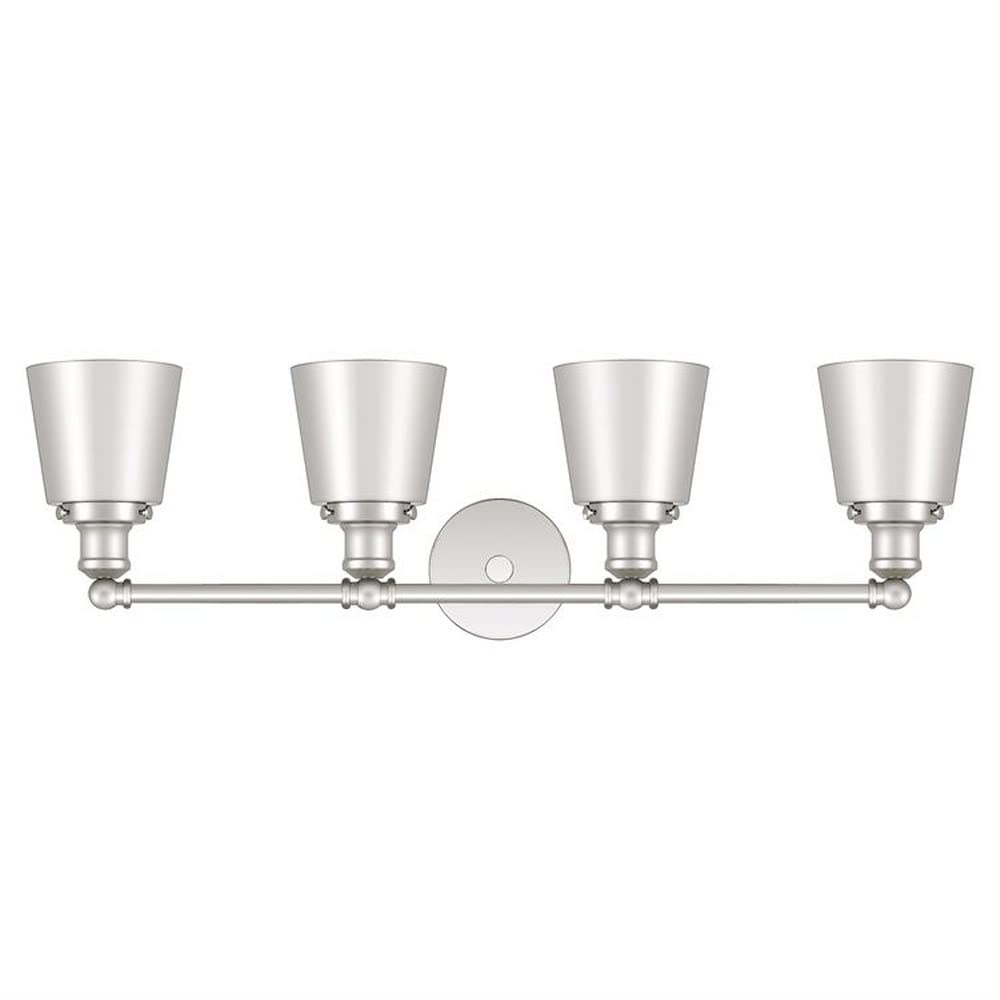 4-Light Transitional Extra Large Vanity Light - Damp Rated Bathroom Lighting Fixture - 71-Bel-2289396 - Perfect for Bathroom, Powder Room & Spa Decor