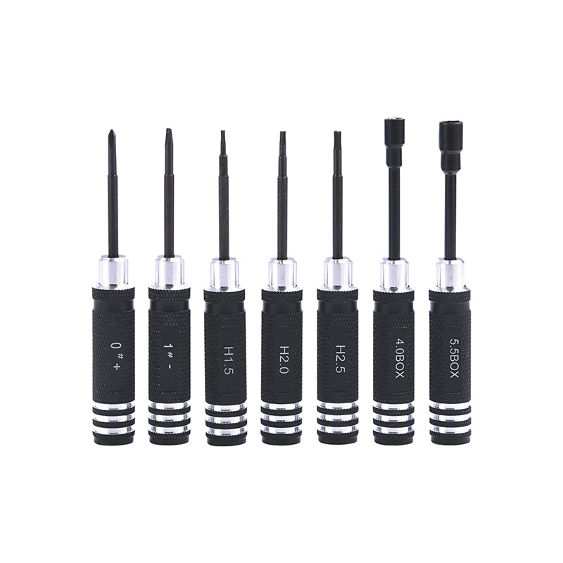 7-Piece Slotted Phillips Screwdriver Set with Hex Socket Driver - Perfect for RC Cars, Radio Controlled Trucks & DIY Repairs | Durable Tool Kit for Hobbyists & Mechanics