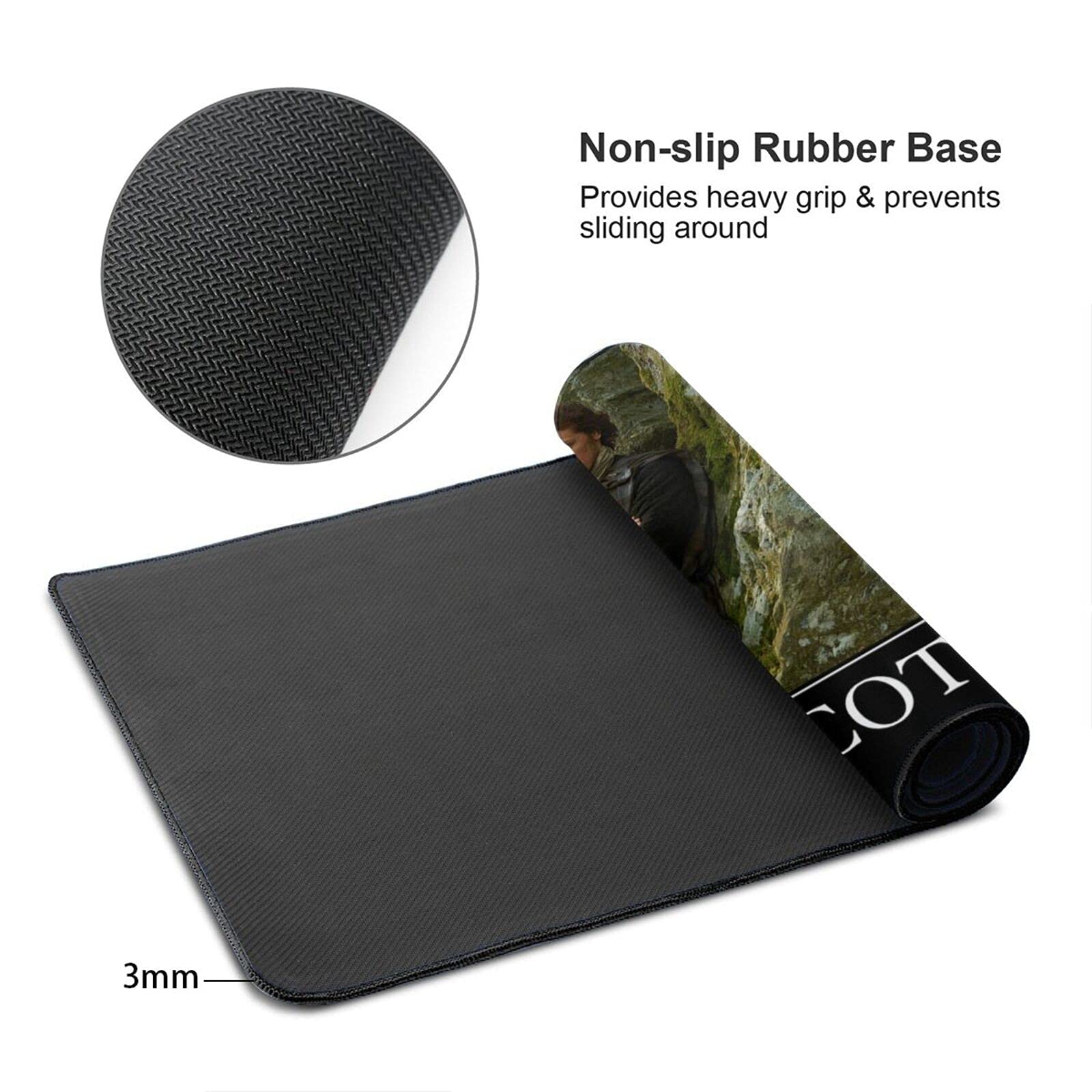 Outlanders Scotch ON The Rocks XXL Gaming Mouse Pad - Extended Large Non-Slip Rubber Base Mouse Mat for Computer, Keyboard & Desk - Perfect for Home Office, Gaming & Work - Ideal for PC Gamers, Streamers & Professionals