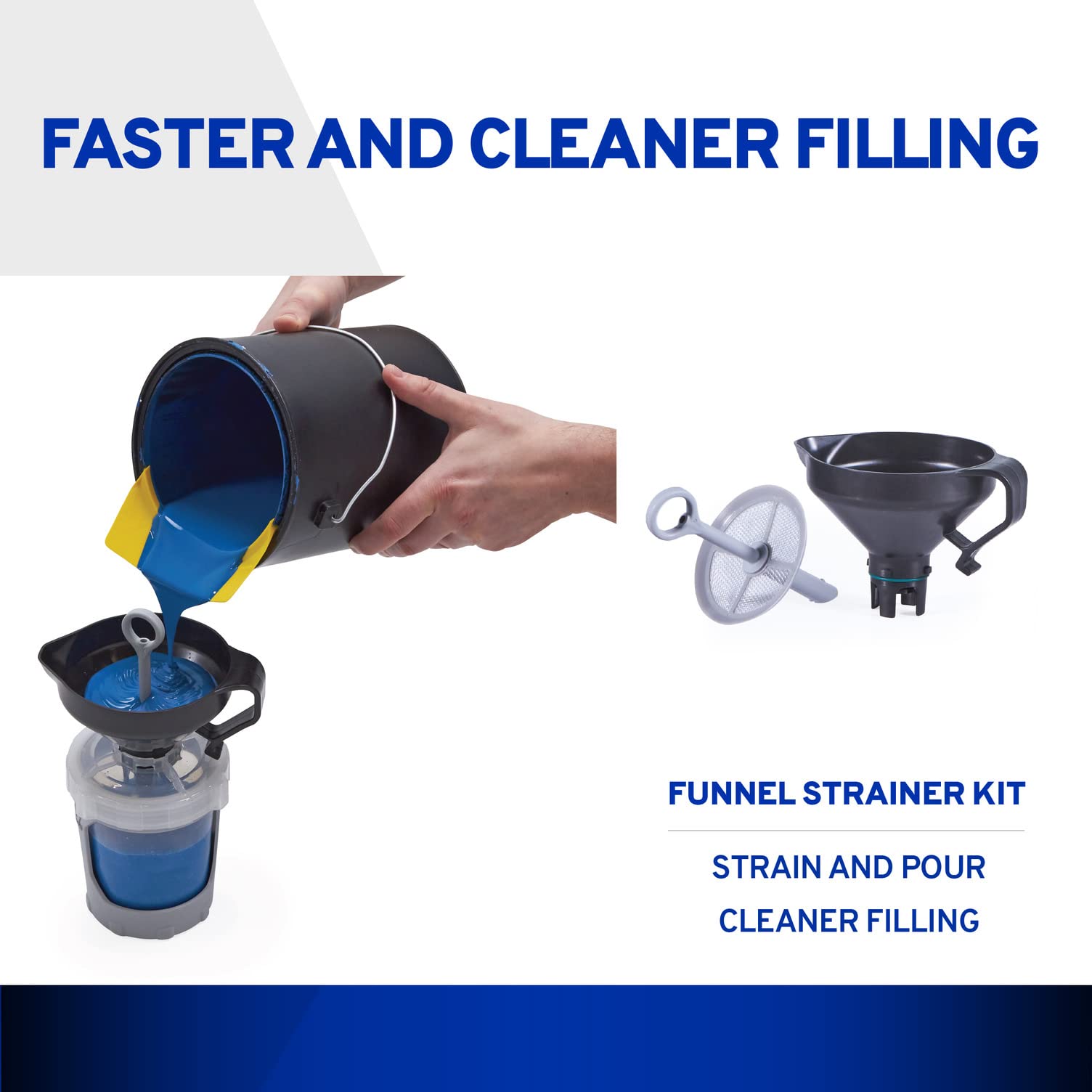 Graco FlexLiner Paint Strainer & Funnel System - 5 Gallon Professional Paint Filter for Sprayers - Perfect for Painting Projects, Home Renovation & DIY Crafts (Black)