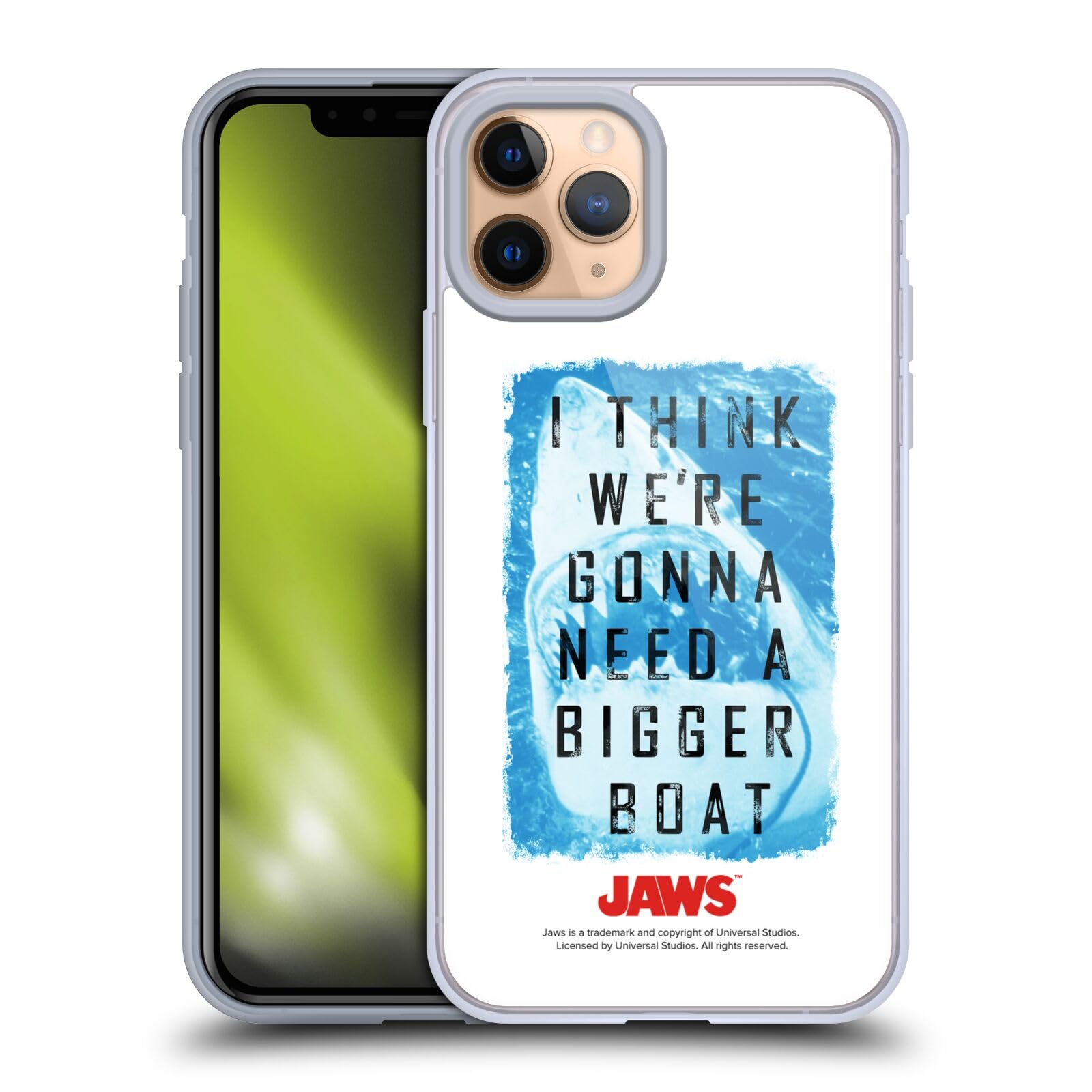 Jaws Bigger Boat 2 iPhone 11 Pro Case - Officially Licensed Soft Gel Cover by Head Case Designs - Perfect for Movie Fans and Beach Adventures