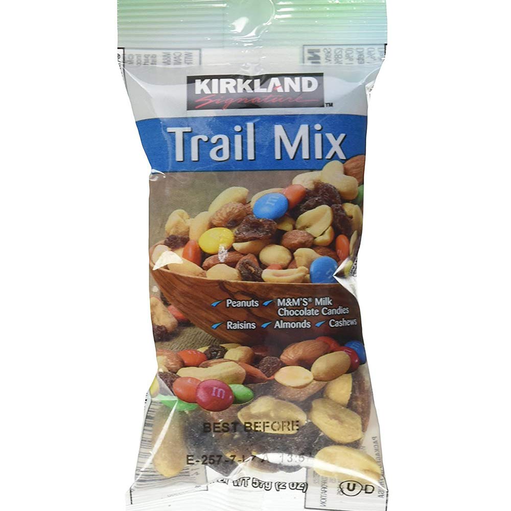 Kirkland Signature Trail Mix Snack Packs - 2oz Individual Portions (28 Count, 5 Pack) | Healthy Nut & Dried Fruit Mix | Perfect for Hiking, Camping & Office Snacks