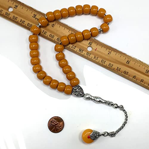 Dark Orange Resin Drum -13X9 mm- 33 Beads