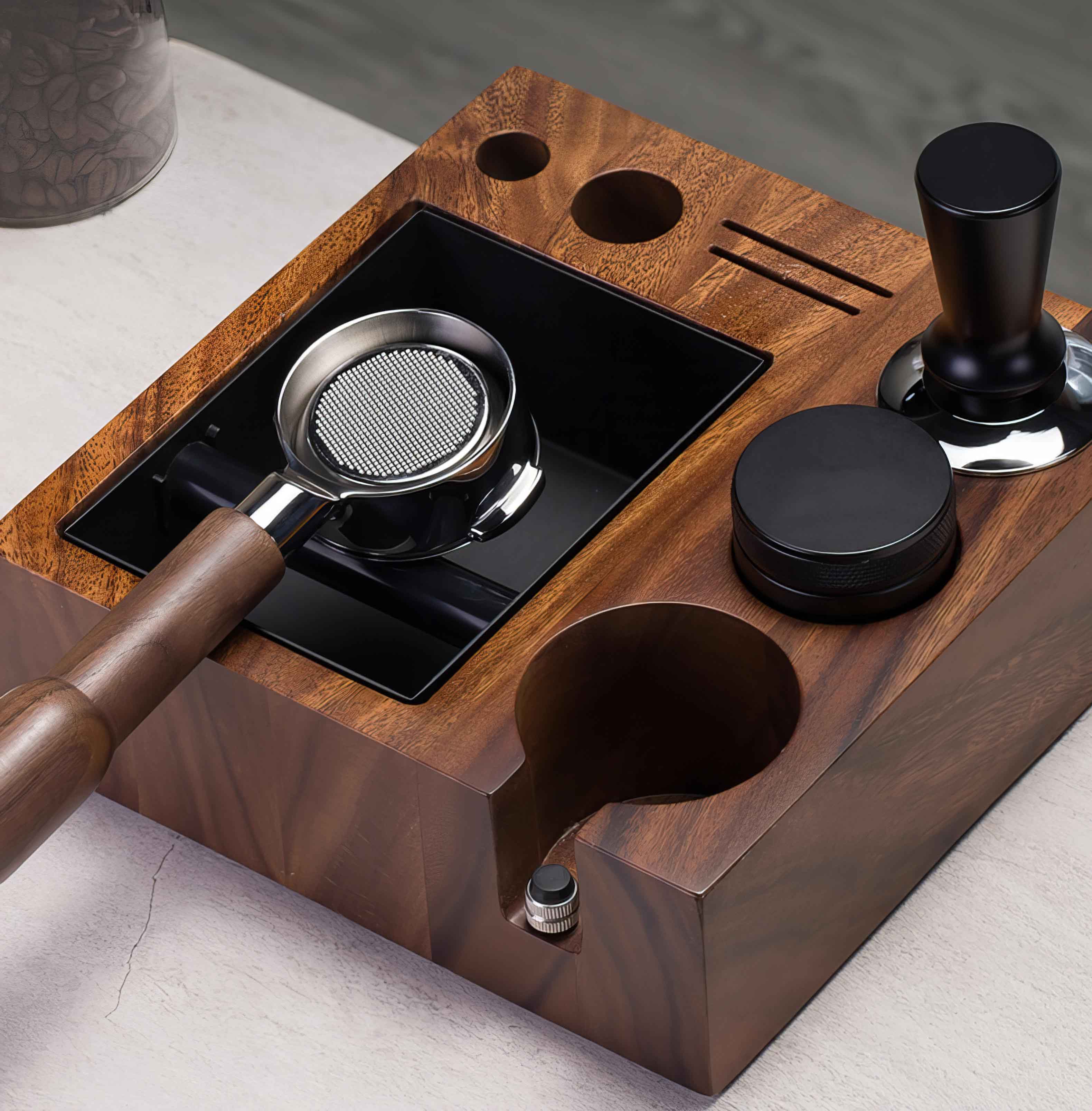 Premium Espresso Coffee Organizer Box - Barista Storage Solution for Coffee Pods, Capsules & Accessories - Perfect for Home, Office or Coffee Shop Use