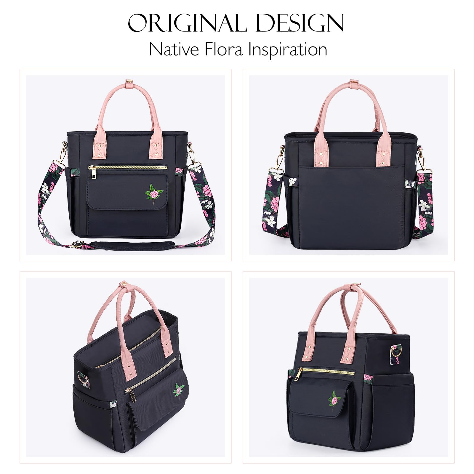 Premium Large Insulated Lunch Bag for Women - Leakproof & Waterproof Cooler Tote with Multiple Pockets & Detachable Shoulder Strap - Perfect for Work, School, Picnics, Travel - Ideal Gift for Teachers, Moms (Christmas, Birthday, Mother's Day)