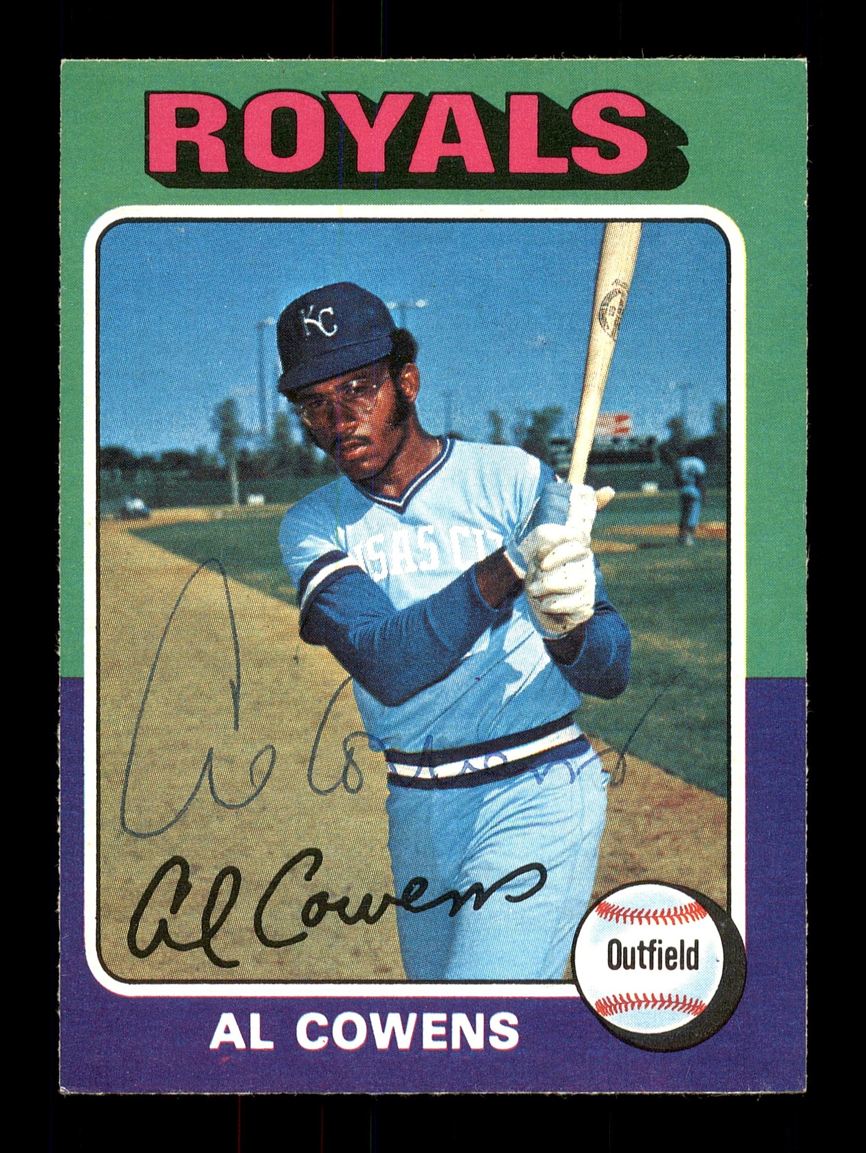 Al Cowens Autographed 1975 O-Pee-Chee Rookie Baseball Card #437 - Kansas City Royals Memorabilia - Perfect for Sports Collectors and Royals Fans - SKU #169400