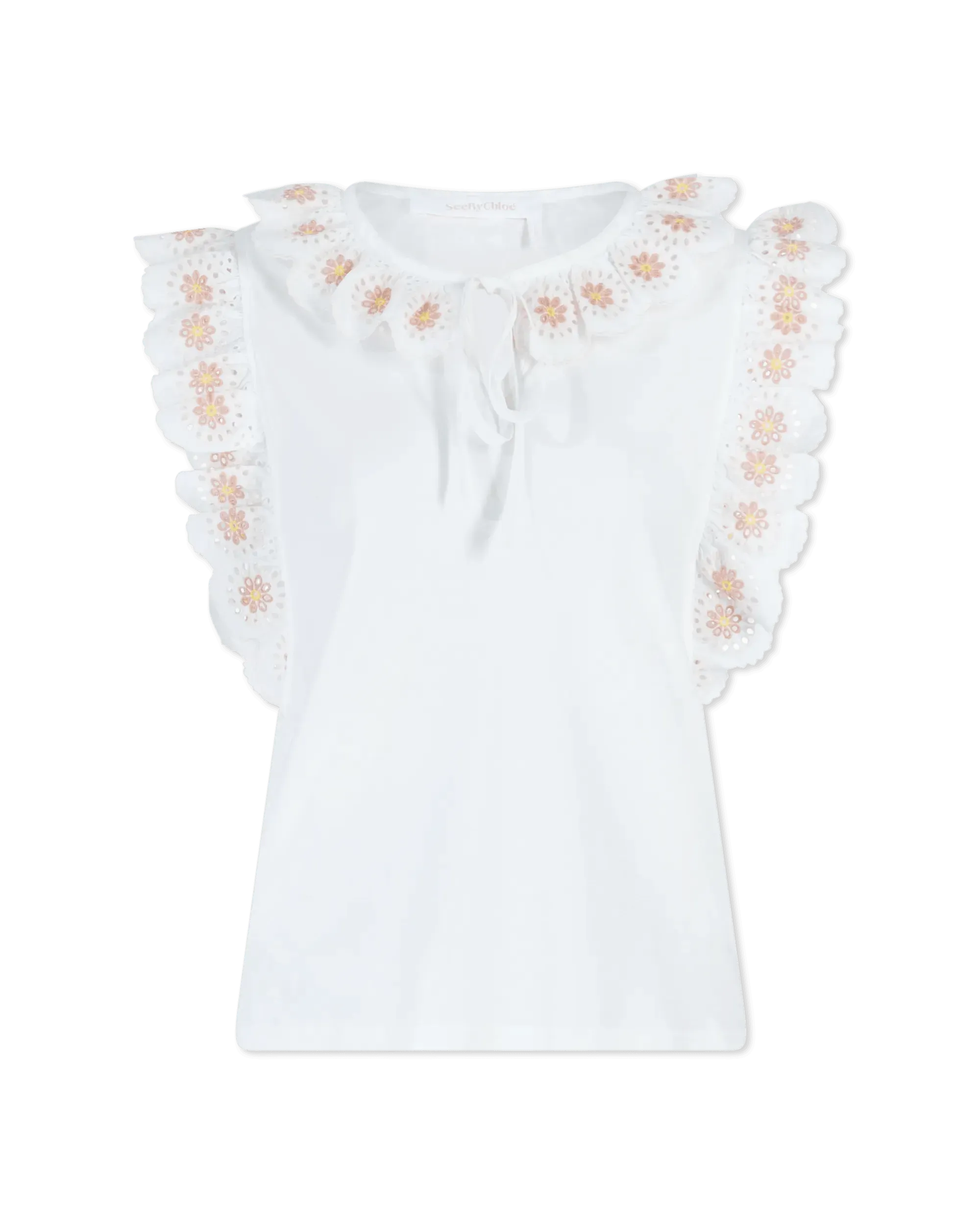 Floral Embroidered Short Sleeve Blouse for Women - Summer Casual Tops for Outing, Dating & Vacation