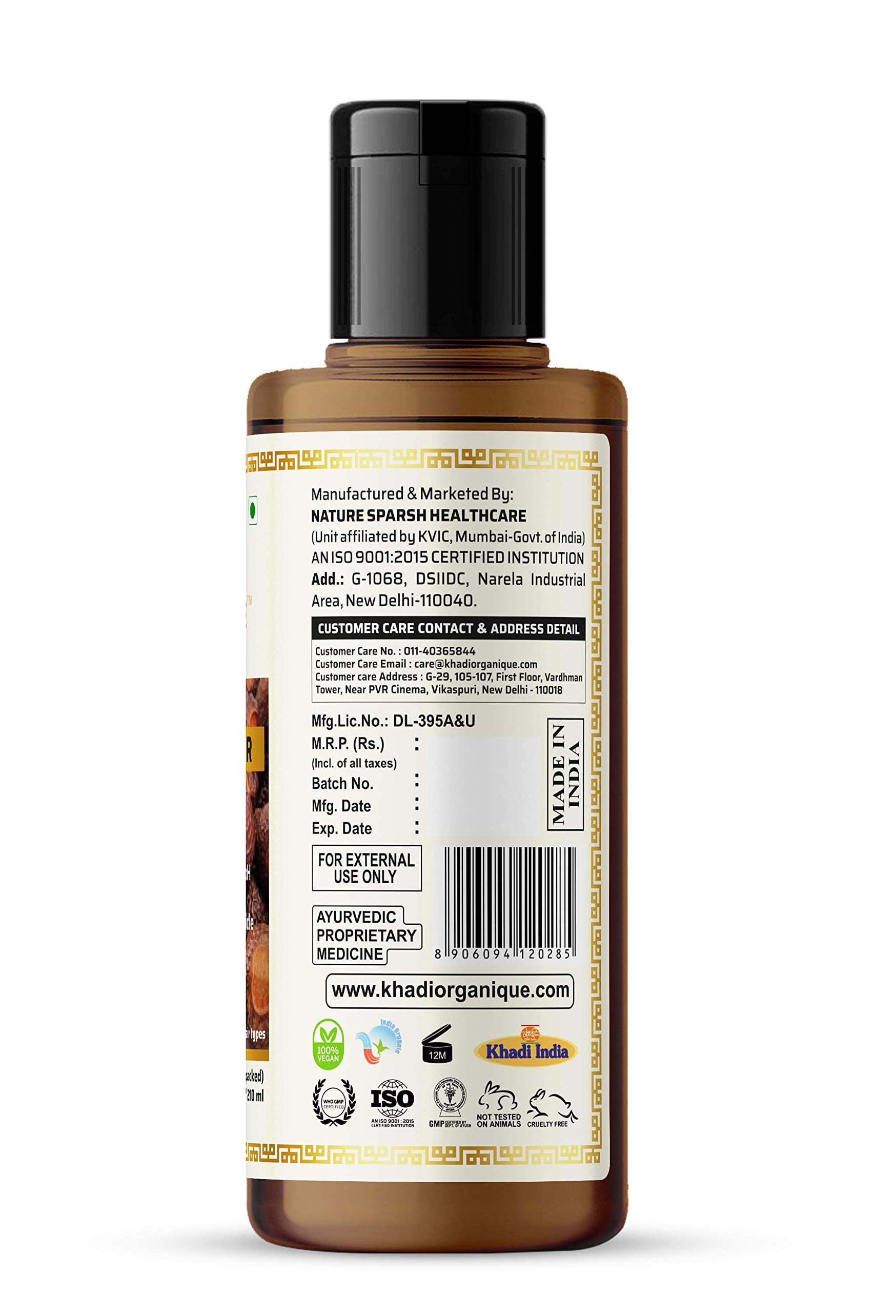 Khadi Organique Satritha Hair Shampoo & Cleanser - 2 Pack | Natural Ayurvedic Hair Care for Dry & Damaged Hair | Perfect for Daily Use & Hair Repair Treatments
