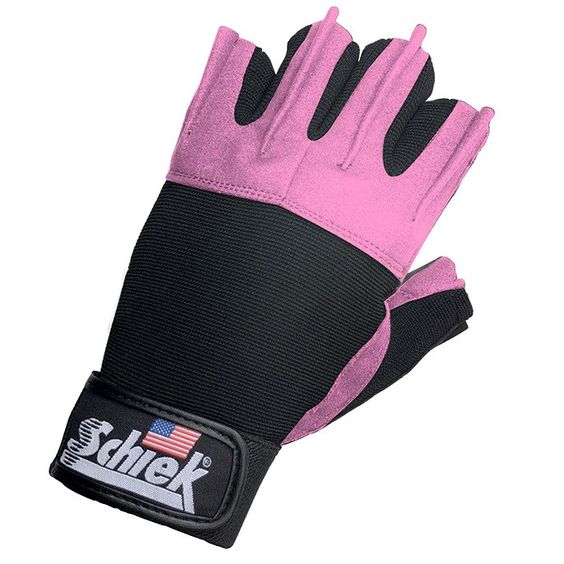 Schiek Gel Pink Weight Lifting Gloves with Wrist Wraps - Premium Gym Gloves for Women & Men - Perfect for CrossFit, Powerlifting & Strength Training