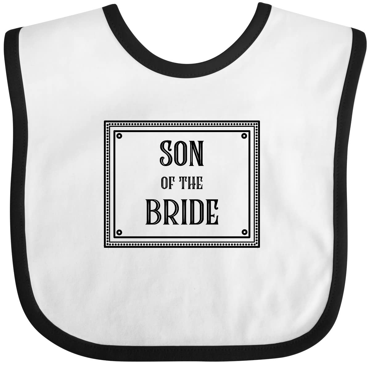 Inktastic Son Of the Bride Baby Bib - Soft Cotton Adjustable Infant Bib for Weddings, Baby Showers & Special Occasions