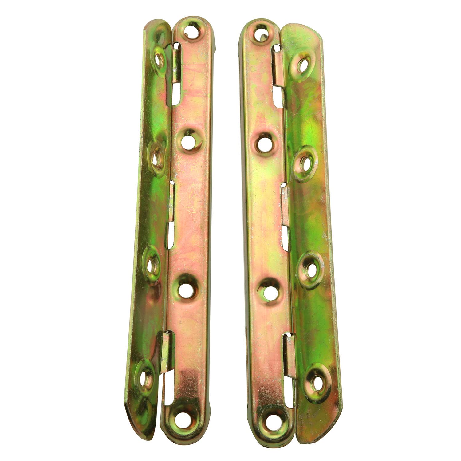 4PCS Heavy Duty Bed Hinge Connectors - 8 Inch Bed Rail Brackets for Wooden Bed Frame, Headboard & Footboard Installation | Durable Metal Hardware for DIY Bed Assembly & Furniture Repair