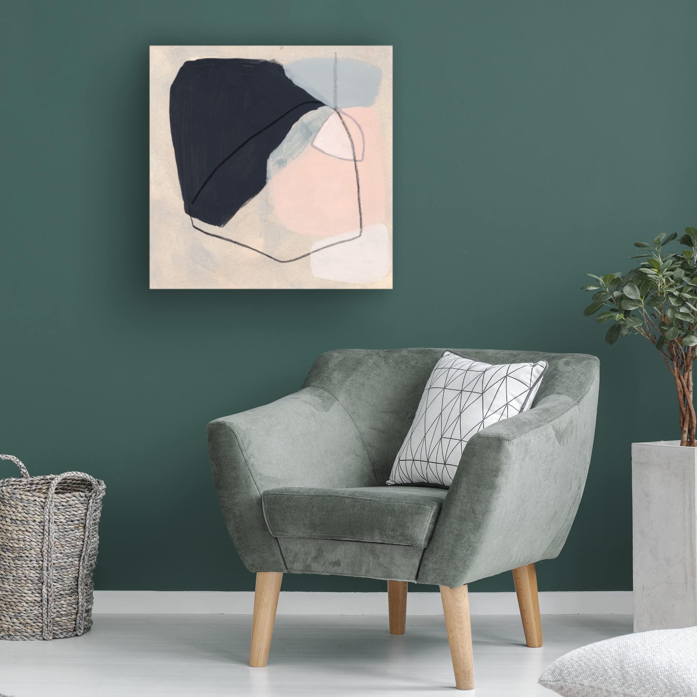 Trademark Fine Art 'Keystone I' Canvas Wall Art by June Erica Vess - Modern Abstract Painting for Living Room, Bedroom & Office Decor