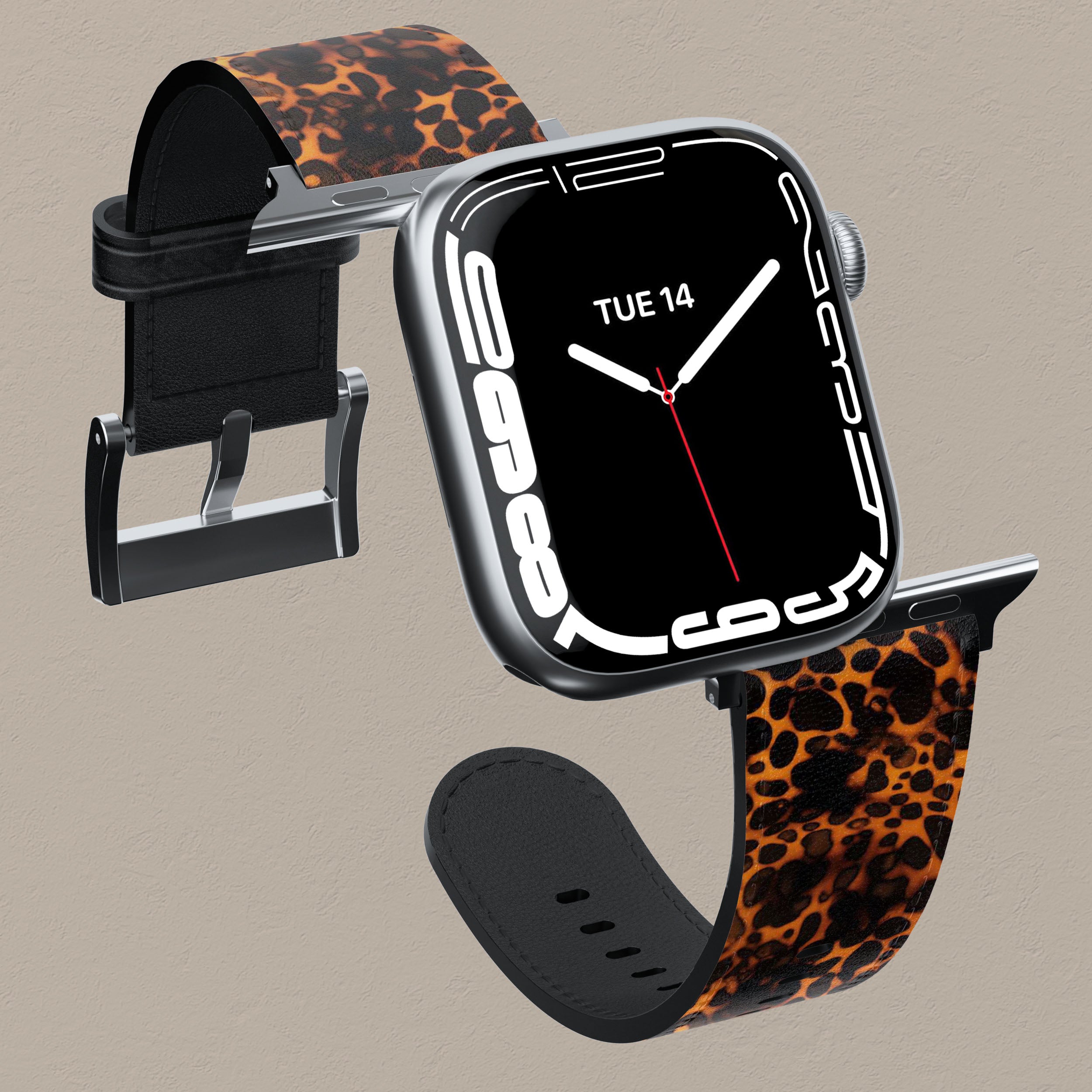 Leopard Print Fabric Apple Watch Band - Stylish & Comfortable Strap for Workout, Running & Everyday Wear