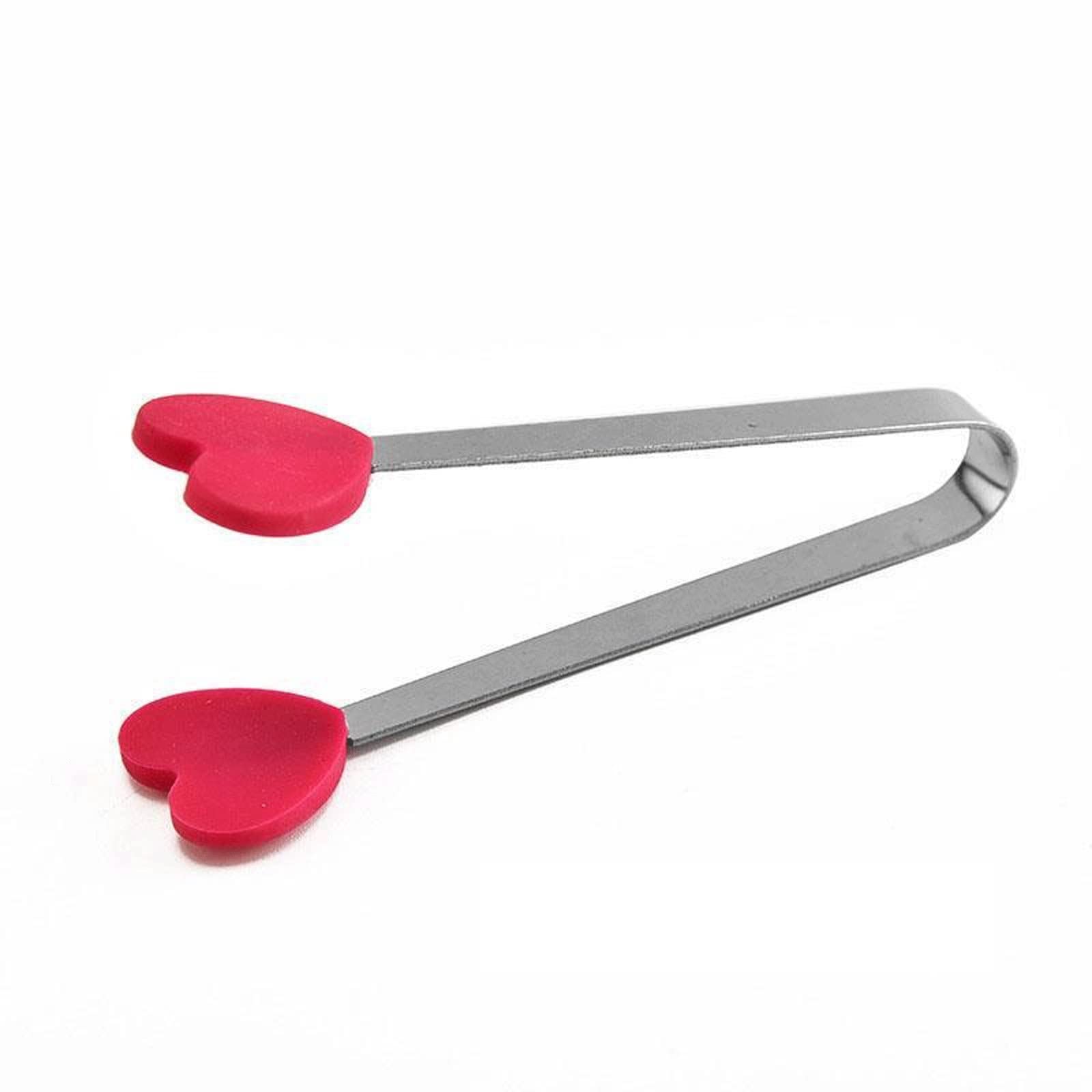 Sifanny Stainless Steel Kitchen Tongs with Non-Slip Silicone Tips, Small Cute Design for Bread, Ice, BBQ, and Cooking Accessories – Perfect for Baking, Grilling, and Serving