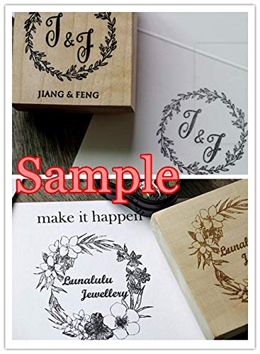 Custom Heart Wooden Roller Skate Rubber Stamp - Personalized DIY Craft Stamps for Scrapbooking, Diary, Letters & DIY Projects - Perfect for Crafters & Stationery Lovers