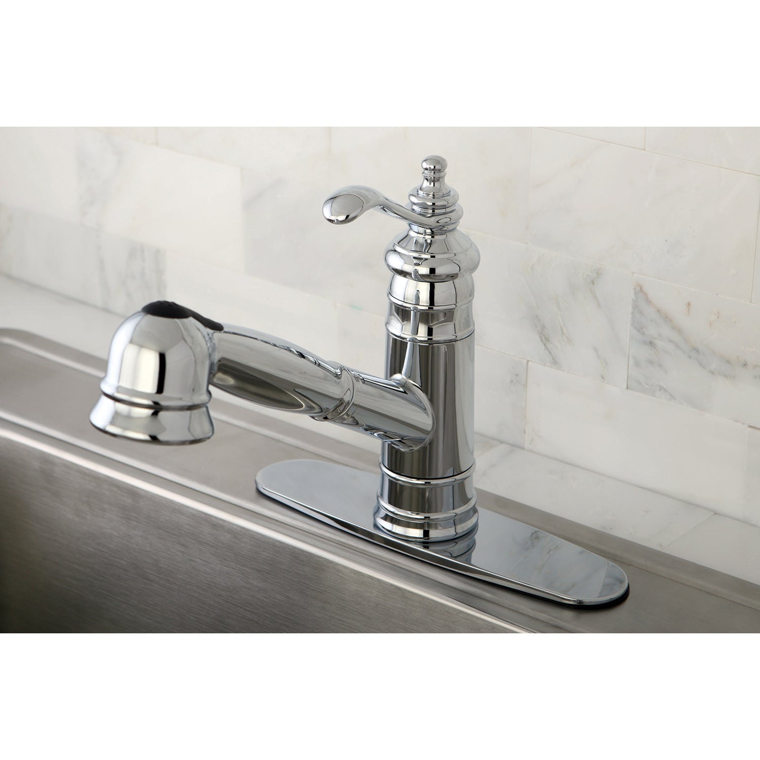High-Quality Pull Out Kitchen Faucet with Sprayer - Modern Stainless Steel Design for Easy Washing & Cleaning - Perfect for Sinks, Dishwashing, and Food Prep